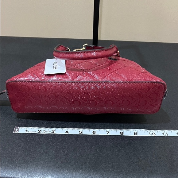 GUESS | “Black Cherry Valento” Mini Satchel w/ Iconic Bag Charms & Crossbody - Picture 14 of 16